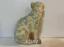 Vintage Antique T. S. Avanti Signed Chalkware Cat Statue / Figurine