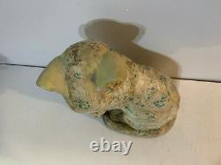 Vintage Antique T. S. Avanti Signed Chalkware Cat Statue / Figurine