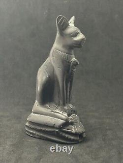 Vintage Art Deco Mini Figure Egyptian Goddess Bastet Cat Statue from Egypt
