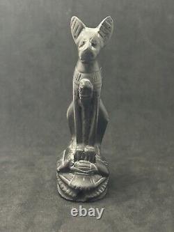 Vintage Art Deco Mini Figure Egyptian Goddess Bastet Cat Statue from Egypt