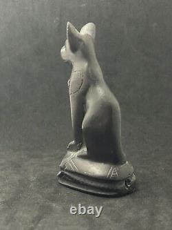 Vintage Art Deco Mini Figure Egyptian Goddess Bastet Cat Statue from Egypt
