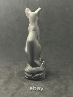 Vintage Art Deco Mini Figure Egyptian Goddess Bastet Cat Statue from Egypt