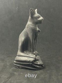 Vintage Art Deco Mini Figure Egyptian Goddess Bastet Cat Statue from Egypt