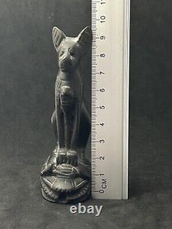 Vintage Art Deco Mini Figure Egyptian Goddess Bastet Cat Statue from Egypt