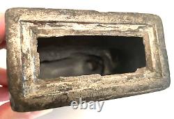 Vintage Art Deco Pompeian Bronze Egyptian Cat Bookends Bronze With Silver Finish