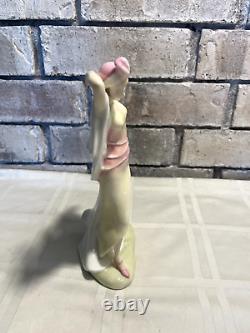 Vintage Art Deco Royal Doulton Porcelain Dancer Harriet & Siamese Cat Figurine