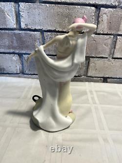 Vintage Art Deco Royal Doulton Porcelain Dancer Harriet & Siamese Cat Figurine
