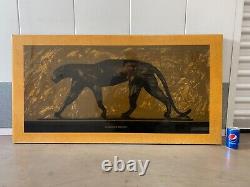 Vintage Art Nouveau Panther Lithograph Poster Rembrandt BUGATTI'60s