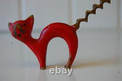 Vintage Austria Bronze Art Deco Style Cat Corkscrew Bottle Opener