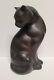 Vintage Brass Baron Art Deco Cat Statue Sculpture 7 Tall