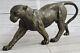 Vintage Bronze Art Deco Cat Sculptures On Plinth After Rembrandt Bugatti Decor
