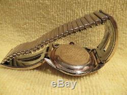 Vintage Bulova Cat Ear Lug Winding Watch Great Art Deco Band