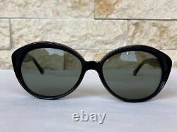 Vintage Cat Eye Art Deco Sunglasses Made In France Paris Ladies Black Green Nos