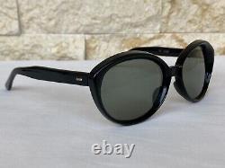 Vintage Cat Eye Art Deco Sunglasses Made In France Paris Ladies Black Green Nos