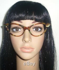 Vintage Cat Eye Glasses Eyeglasses Sunglasses New Frame Eyewear Marbled Browns