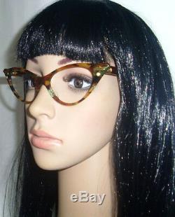Vintage Cat Eye Glasses Eyeglasses Sunglasses New Frame Eyewear Marbled Browns