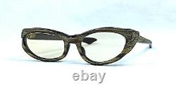 Vintage Cat Eye Sunglasses 50's MID Century Small Ladies Fashion Olive Frame