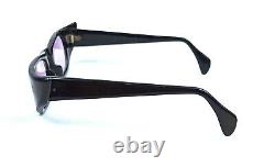 Vintage Cat Eye Sunglasses Art Deco Black Purple 1950's Medium Ladies Mint Nos