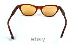Vintage Cat Eye Sunglasses Art Deco Italy Made Orange 1950's 1960's Ladies Mint