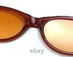 Vintage Cat Eye Sunglasses Art Deco Italy Made Orange 1950's 1960's Ladies Mint
