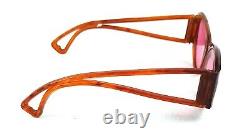 Vintage Cat Eye Sunglasses Art Deco Medium Unisex 1950's Orange Pink Lenses Nos