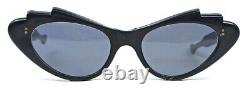 Vintage Cat Eye Sunglasses France Made MID Century 1950's Ladies Black Meduim