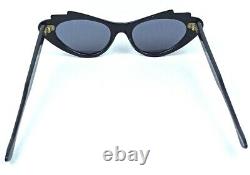 Vintage Cat Eye Sunglasses France Made MID Century 1950's Ladies Black Meduim
