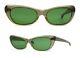 Vintage Cat Eye Sunglasses France Olive Mid Century 1950's Ladies Green Medium