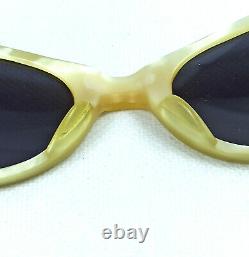 Vintage Cat Eye Sunglasses France White Creamy Seashell Unused Ladies 1950's