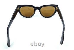 Vintage Cat Eye Sunglasses Panto Thick Acetate Jdos Lor Italy 1950's Art Deco