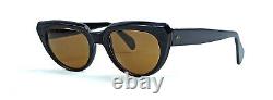 Vintage Cat Eye Sunglasses Panto Thick Acetate Jdos Lor Italy 1950's Art Deco