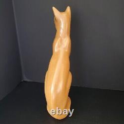 Vintage Ceramic Siamese Cat Figurine MCM DECO 14 Brown with Turquoise Eyes