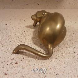 Vintage Dolbi Cashier Style Brass Panther Cat Chelf Sitter Sculpture 8.5 Long