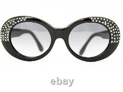 Vintage EMMANUELLE KHANH PARIS EK139 Studded Jeweled CAT EYE Fashion Sunglasses