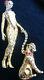 Vintage Erte Art Deco'giulietta' Leopard Lady Pin, Big Cat On Crystal Leash