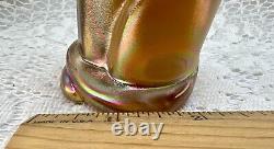 Vintage Fenton Cat Kitten Meow Stylized Iridescent Carnival Art Glass Signed
