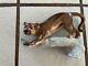 Vintage Goebel Mountain Lion Wild Cat Porcelain Ceramic Figurine West Germany
