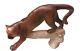 Vintage Goebel Mountain Lion Wild Cat Porcelain Ceramic Figurine West Germany