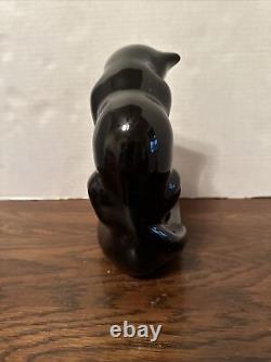 Vintage Haeger Ceramic Black Cat Sculpture 8