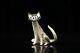 Vintage Hollohaza Kitten / Cat / Porcelain Cat / Hand Painted Figurine