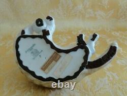 Vintage Hutschenreuther Kunstabteilung Selb Porcelain Lying Cat With Ball Figurine