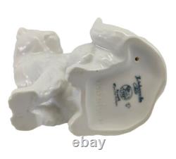 Vintage Hutschenreuther Kunstabteilung Selb Porcelain Sitting White Cat Figurine