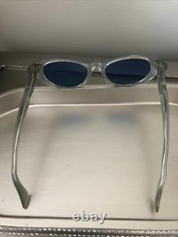 Vintage Lalu Cat Eye Sunglasses Blue Very Rare Made In France