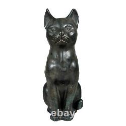 Vintage Maitland Smith Patinated Cat Table Sculptures Tall 9.5