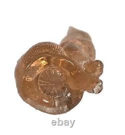 Vintage Mosser Art Glass Pink Sitting Kitty Kitten Cat Figurine EXC
