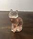 Vintage Mosser Glass Pink Sitting Kitty Cat Figurine