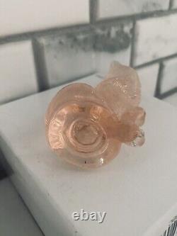Vintage Mosser Glass Pink Sitting Kitty Cat Figurine