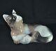 Vintage Porcelain Figurine Figure Cat Siamese Animal Statue Marked Deco