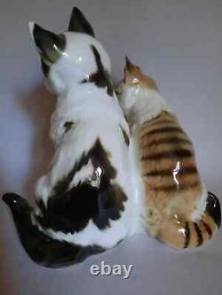 Vintage Porcelain Figurine Figure Cats Animals Kittens Statue Germany