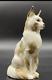 Vintage Porcelain Statue Cat Marked Decor Painted Multi-colors Exquisite 12cm